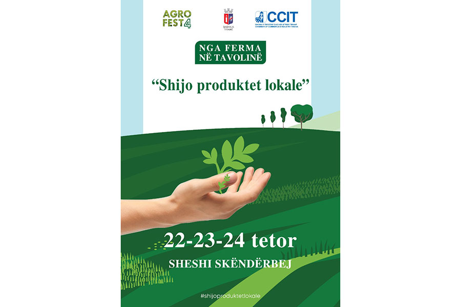 “Shijo Produktet Lokale” vjen në Tiranë nga DHTIT dhe Bashkia Tiranë në datat 22-23-24 Tetor 2021